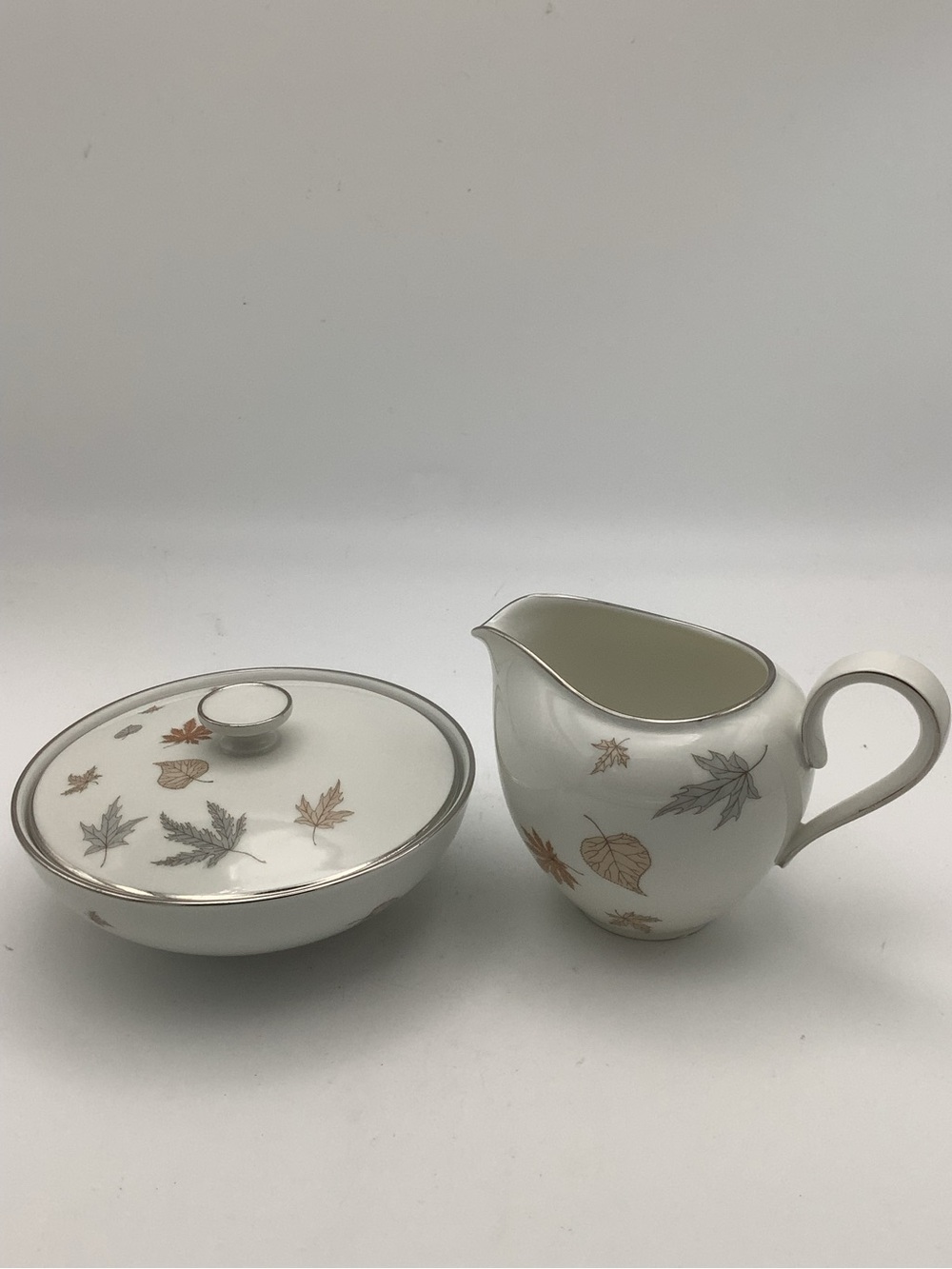 Vintage Heinrich & Co. Allure Bavarian Porcelain Leaf-Accent Serving Set - Picture 7 of 16